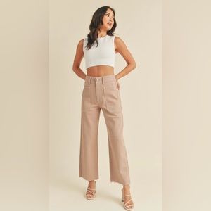 Just Black Clay High Rise Utility Wide Leg